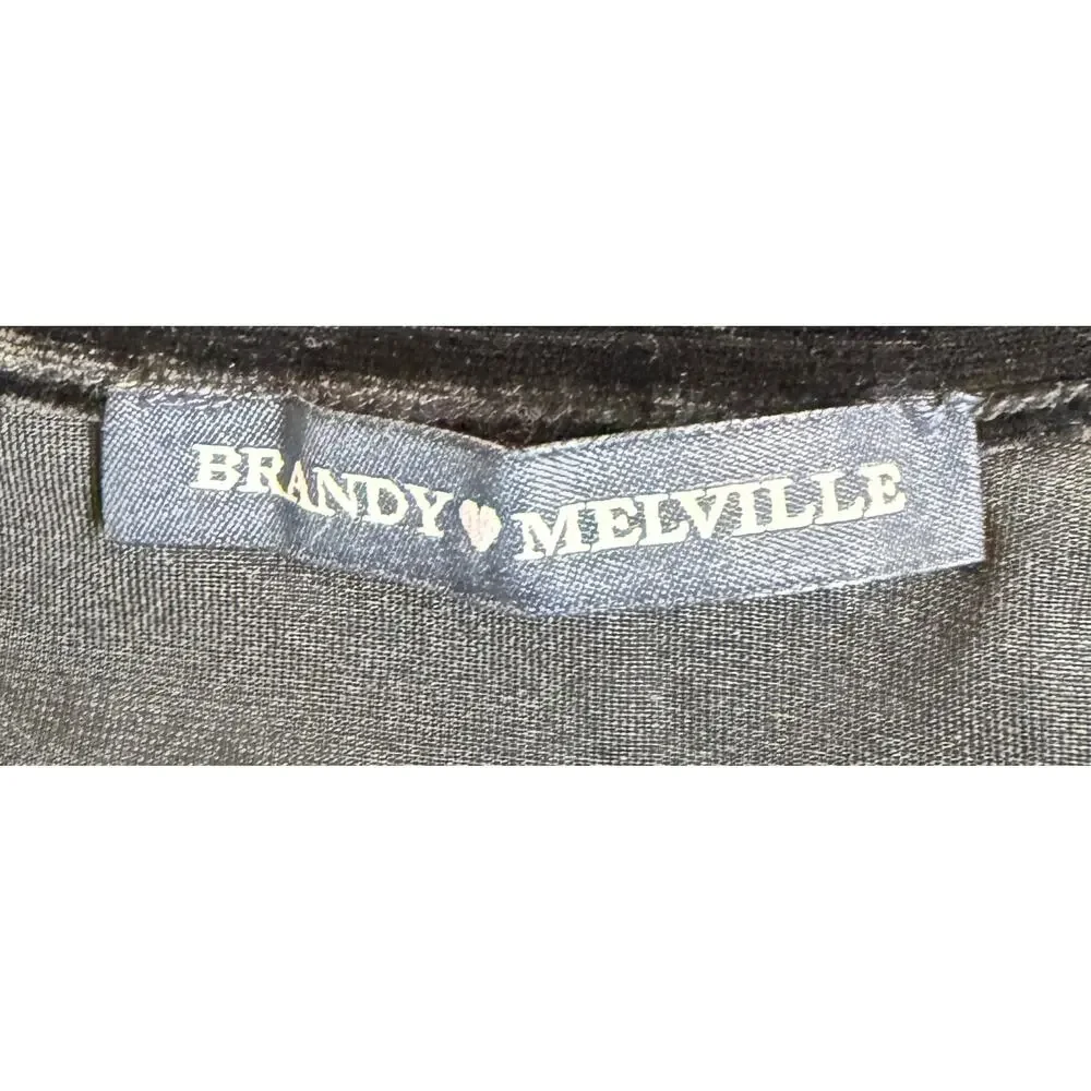 Brandy Melville Women Bodycon One Size Small Velvet Mini Stretch Sexy EUC - Picture 5 of 6